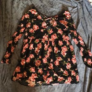 Black Floral Blouse or Kids Dress